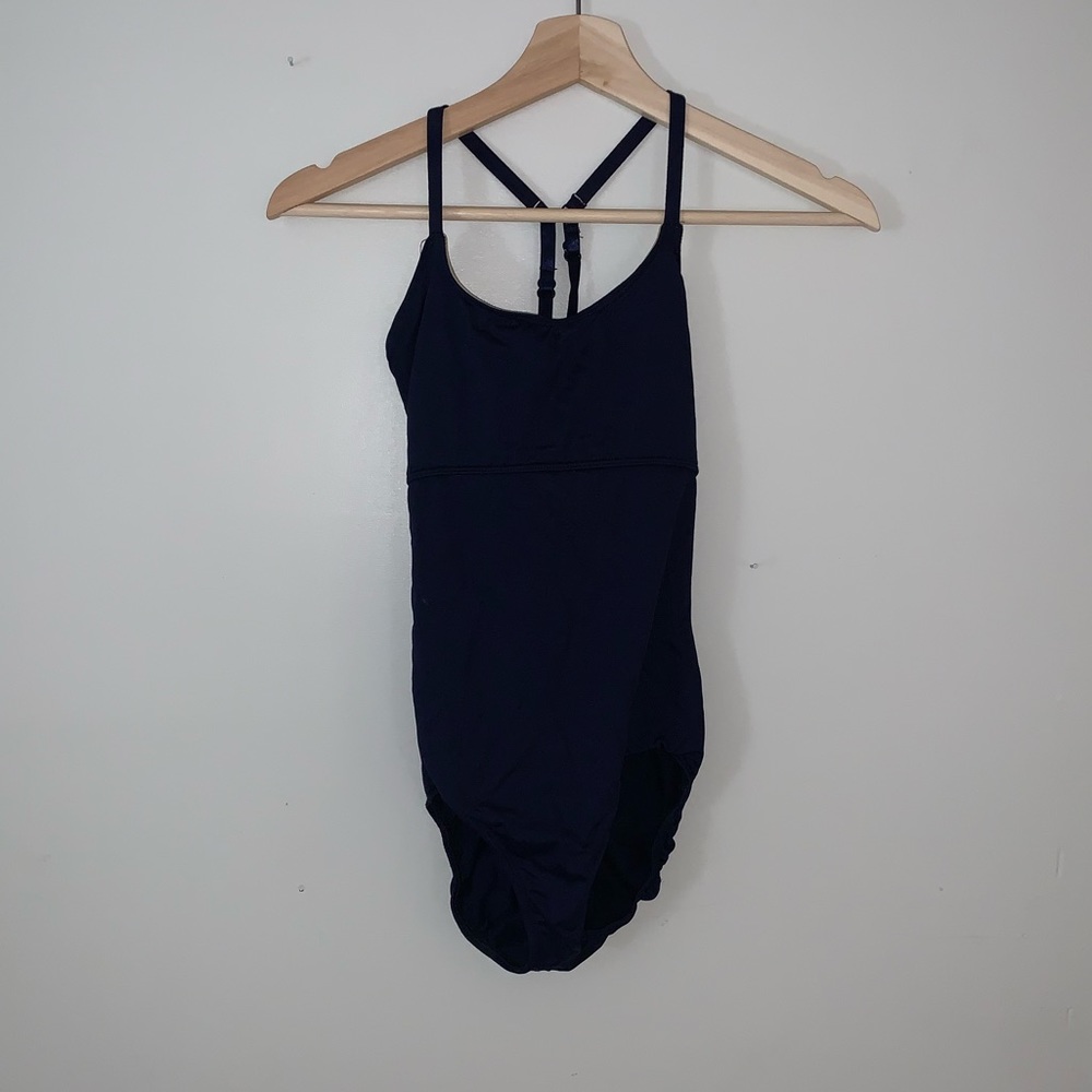 navy blue leotard